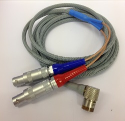 1/4" Dia  Dual 10MHz w/ Intergral Cable w/Lemo 1